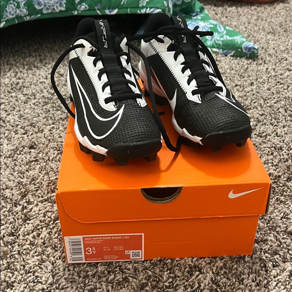 Nike Black and White Football Cleats